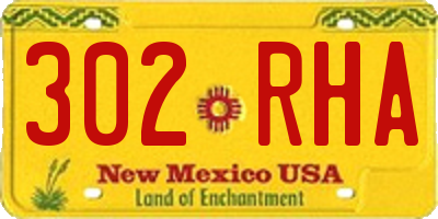 NM license plate 302RHA