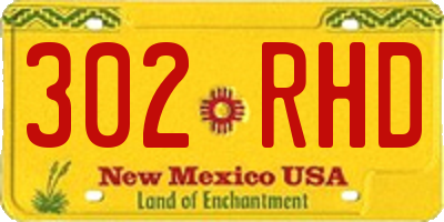 NM license plate 302RHD