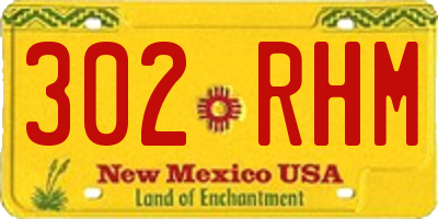 NM license plate 302RHM