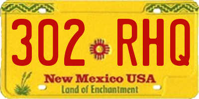 NM license plate 302RHQ