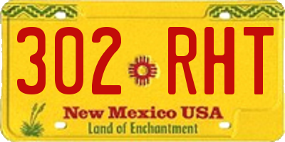 NM license plate 302RHT