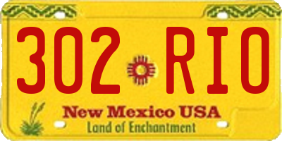 NM license plate 302RIO