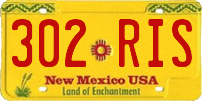 NM license plate 302RIS