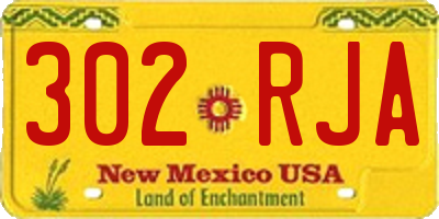NM license plate 302RJA
