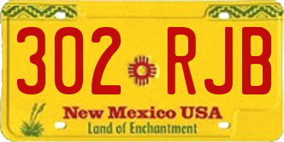NM license plate 302RJB