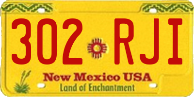 NM license plate 302RJI