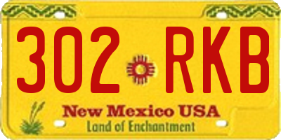 NM license plate 302RKB