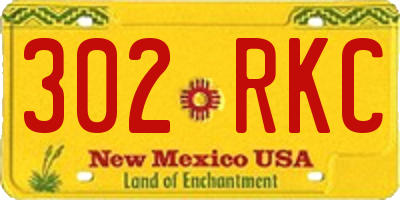 NM license plate 302RKC