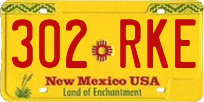NM license plate 302RKE