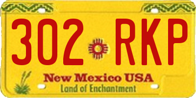 NM license plate 302RKP