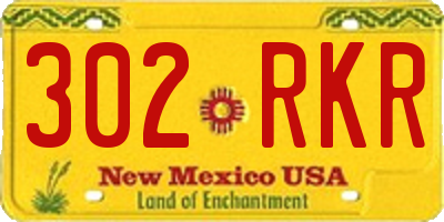 NM license plate 302RKR