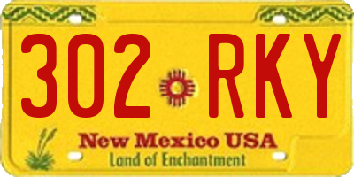 NM license plate 302RKY