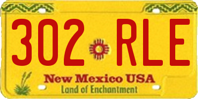 NM license plate 302RLE