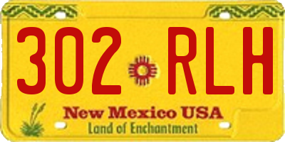 NM license plate 302RLH