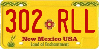 NM license plate 302RLL