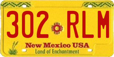 NM license plate 302RLM
