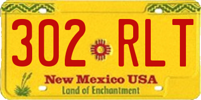 NM license plate 302RLT