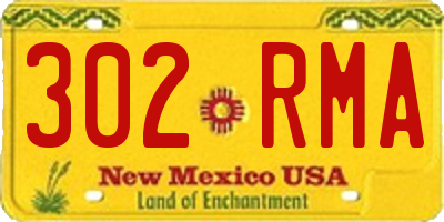 NM license plate 302RMA