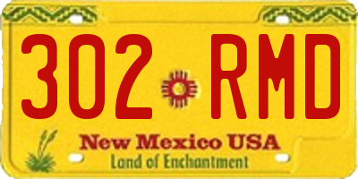 NM license plate 302RMD