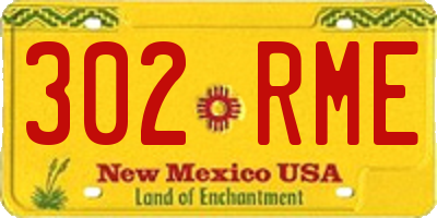 NM license plate 302RME