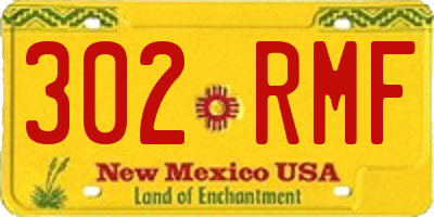 NM license plate 302RMF