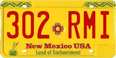 NM license plate 302RMI
