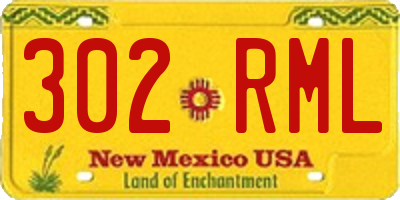 NM license plate 302RML