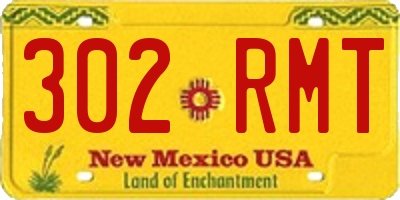NM license plate 302RMT