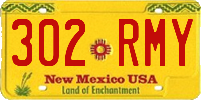 NM license plate 302RMY