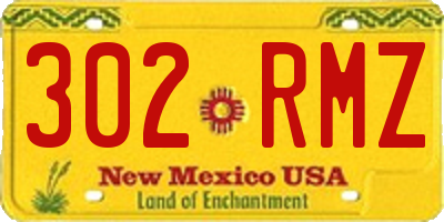 NM license plate 302RMZ