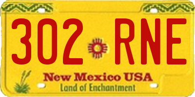 NM license plate 302RNE