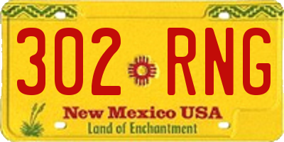 NM license plate 302RNG