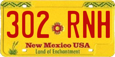 NM license plate 302RNH