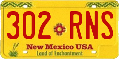 NM license plate 302RNS