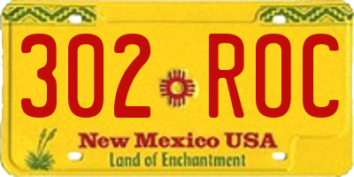 NM license plate 302ROC
