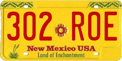 NM license plate 302ROE