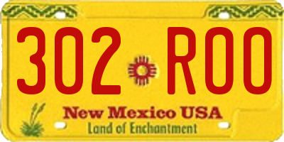 NM license plate 302ROO