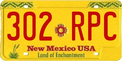 NM license plate 302RPC