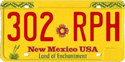 NM license plate 302RPH