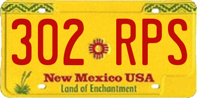 NM license plate 302RPS