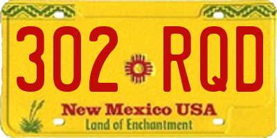 NM license plate 302RQD