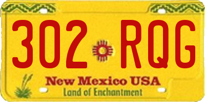 NM license plate 302RQG