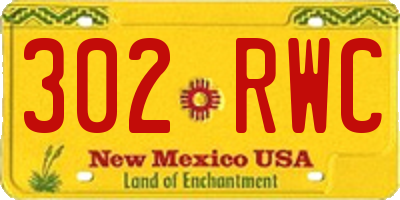 NM license plate 302RWC