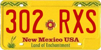 NM license plate 302RXS
