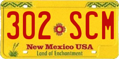 NM license plate 302SCM