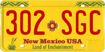 NM license plate 302SGC