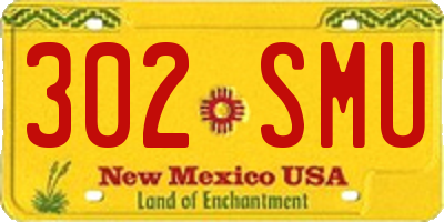 NM license plate 302SMU