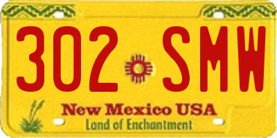 NM license plate 302SMW