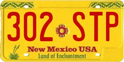 NM license plate 302STP