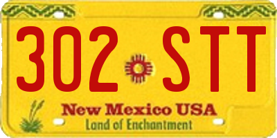 NM license plate 302STT